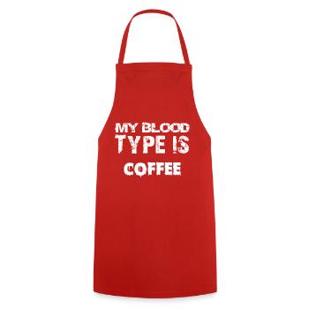 Blood type coffee coffee drinker coffee lover - Cooking Apron - red - Front - AI Model Male 185 dark (185cm)