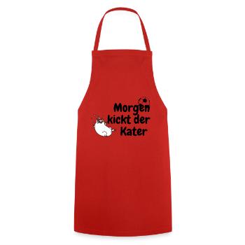 Tomorrow the hangover kicks - Cooking Apron - red - Front - AI Model Male 185 dark (185cm)