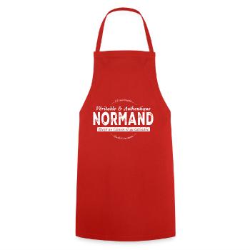 Normand de Normandie - Tablier de cuisine - rouge - Devant - AI Model Male 185 dark (185cm)