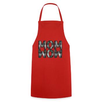 Mama Mom Wow Mothers Day Funny Cute Family Mother - Cooking Apron - red - Front - AI Model Male 185 dark (185cm)