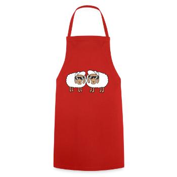 Deux Mouton Lunettes de Soleil 2 Cappy Cap Été Crew - Tablier de cuisine - rouge - Devant - AI Model Male 185 dark (185cm)