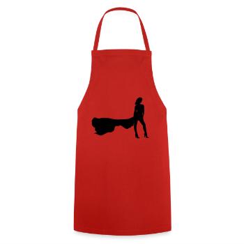 Model - Cooking Apron - red - Front - AI Model Male 185 dark (185cm)