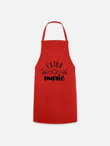 futur marié - Tablier de cuisine - rouge