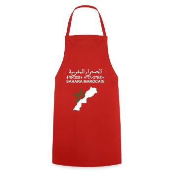 Moroccan Sahara - Cooking Apron - red - Front - AI Model Male 185 dark (185cm)