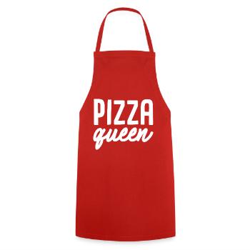 Pizza Reine - Tablier de cuisine - rouge - Devant - AI Model Male 185 dark (185cm)