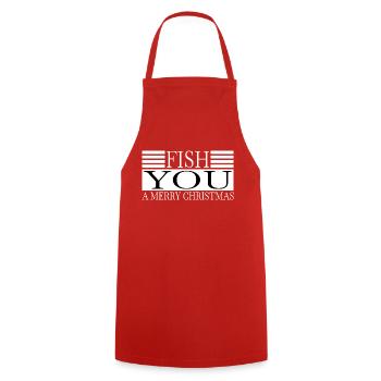 Angling Beards Dino Present Idea Jokes Sea Comic - Cooking Apron - red - Front - AI Model Male 185 dark (185cm)