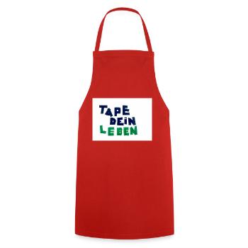 Tape dein Leben - Kochschürze - Rot - Vorne - AI Model Male 185 dark (185cm)