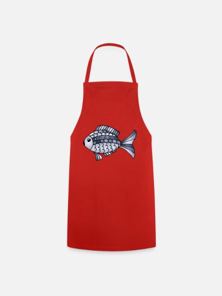Fisch - Kochschürze - Rot