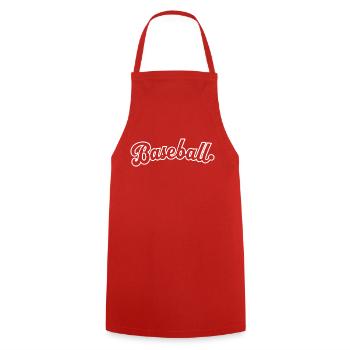 BASEBALL TSHIRT - Cooking Apron - red - Front - AI Model Male 185 dark (185cm)