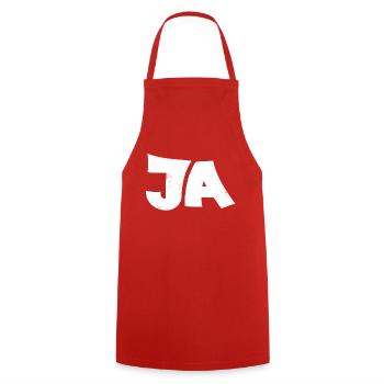 YES - Cooking Apron - red - Front - AI Model Male 185 dark (185cm)