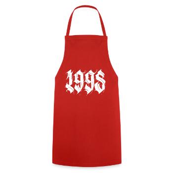 1998 légende heureux Vintage Anniversaire Naissance Année année - Tablier de cuisine - rouge - Devant - AI Model Male 185 dark (185cm)