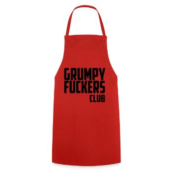 citation drôle grumpy f club - Tablier de cuisine - rouge - Devant - AI Model Male 185 dark (185cm)