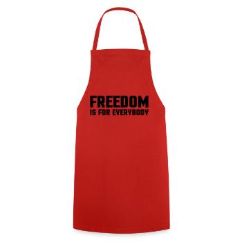 freedom_1 - Tablier de cuisine - rouge - Devant - AI Model Male 185 dark (185cm)