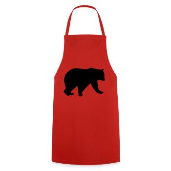 bear design - Kochschürze - Rot - Vorne - AI Model Male 185 dark (185cm)