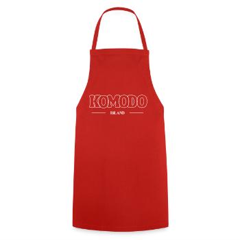 Komodo Island Indonesia - Cooking Apron - red - Front - AI Model Male 185 dark (185cm)