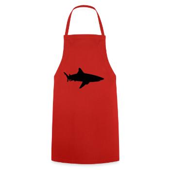 shark animal - Cooking Apron - red - Front - AI Model Male 185 dark (185cm)