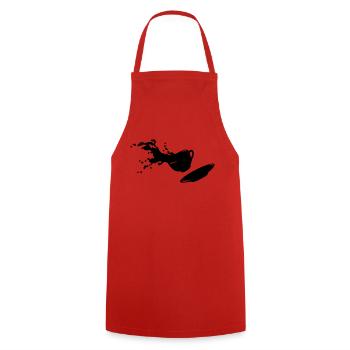fliegende Tasse - Kochschürze - Rot - Vorne - AI Model Male 185 dark (185cm)