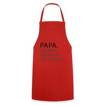 Papa. The Man. The Myth. The Legend père de la fête des pères - Tablier de cuisine - rouge - Devant - AI Model Male 185 dark (185cm)
