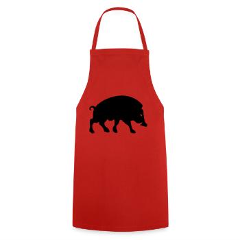 Wildschwein Arverne keltisches gallisches Symbol - Kochschürze - Rot - Vorne - AI Model Male 185 dark (185cm)