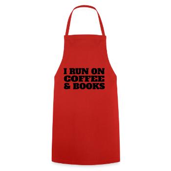 Buch Leser Lesen Kaffee Buchliebhaber Bücher - Kochschürze - Rot - Vorne - AI Model Male 185 dark (185cm)