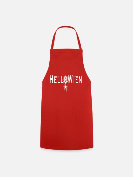 Halloween HelloWien - Kochschürze - Rot
