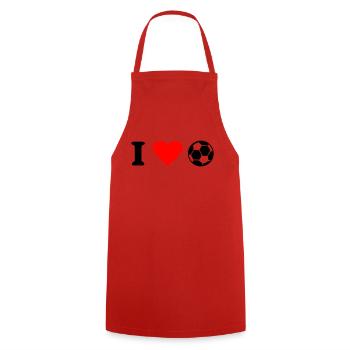 Soccer - Cooking Apron - red - Front - AI Model Male 185 dark (185cm)