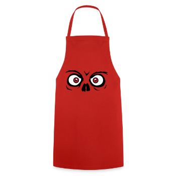 look horror halloween scary boese face head - Cooking Apron - red - Front - AI Model Male 185 dark (185cm)