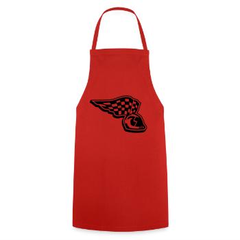 racing_helmet_gb1 - Cooking Apron - red - Front - AI Model Male 185 dark (185cm)