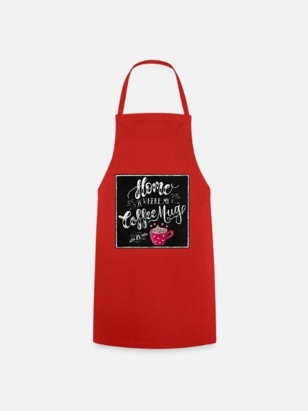 café - Tablier de cuisine - rouge