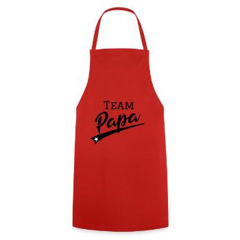Équipe papa vintage avec étoile | noir nouveau - Tablier de cuisine - rouge - Devant - AI Model Male 185 dark (185cm)