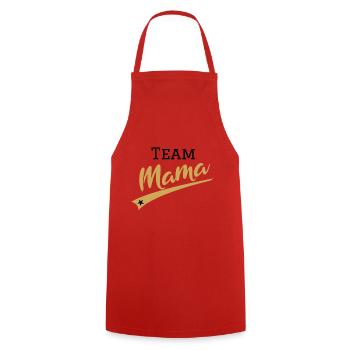 Team mama in der Gold Edition zum Muttertag | best - Kochschürze - Rot - Vorne - AI Model Male 185 dark (185cm)