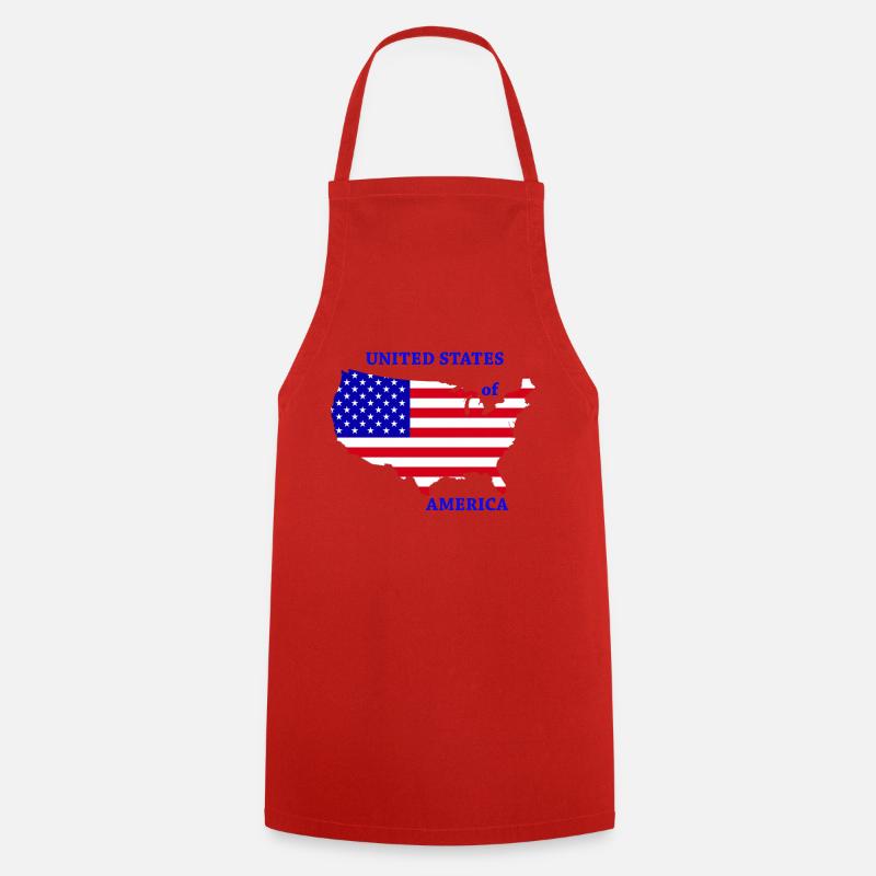 Etats-Unis - Tablier de cuisine - rouge