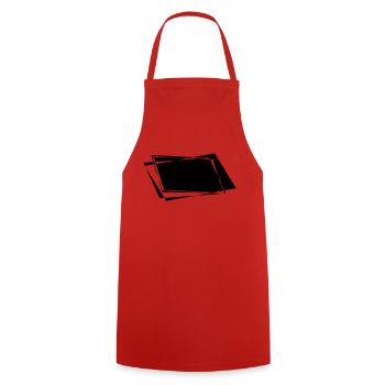 Schiefer Hintergrund - Kochschürze - Rot - Vorne - AI Model Male 185 dark (185cm)
