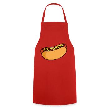 hot-dog - Tablier de cuisine - rouge - Devant - AI Model Male 185 dark (185cm)