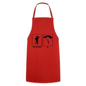 Your Friend - Me - Paragliding Activity Re - Cooking Apron - red - Front - AI Model Male 185 dark (185cm)