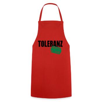 toleranz - Kochschürze - Rot - Vorne - AI Model Male 185 dark (185cm)