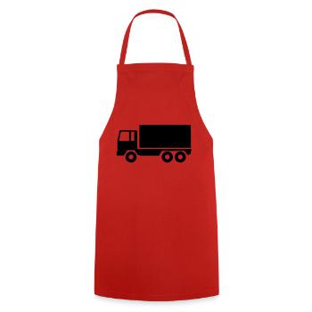 Camion (camion) - Tablier de cuisine - rouge - Devant - AI Model Male 185 dark (185cm)