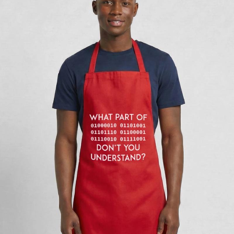 Code binaire Dit drôle Programmeur informatique nerd geek Tablier de cuisine