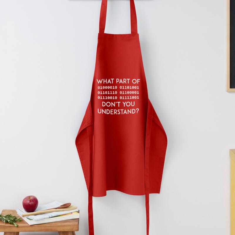 Code binaire Dit drôle Programmeur informatique nerd geek Tablier de cuisine