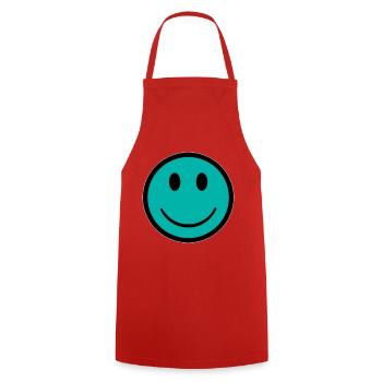 smiley capri - Kochschürze - Rot - Vorne - AI Model Male 185 dark (185cm)