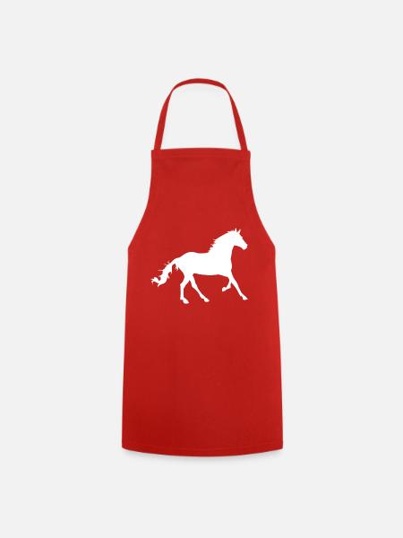 horse - Cooking Apron - red