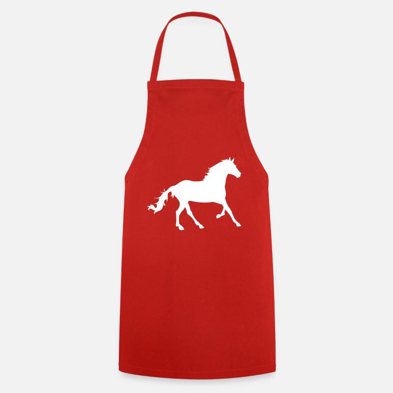 horse - Cooking Apron - red