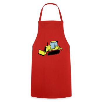 Chenille de chantier - Tablier de cuisine - rouge - Devant - AI Model Male 185 dark (185cm)