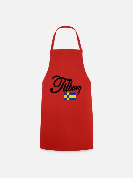 Tilburg avec le jaune bleu de drapeau - Tablier de cuisine - rouge