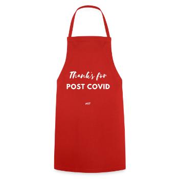 Thank s for postcovid not Corona Virus Lockdown - Kochschürze - Rot - Vorne - AI Model Male 185 dark (185cm)