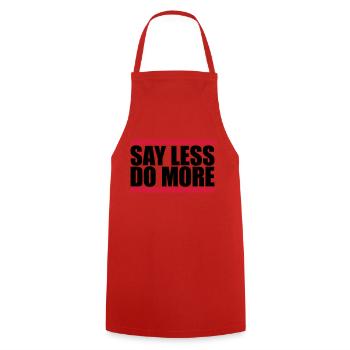 say less do more - Kochschürze - Rot - Vorne - AI Model Male 185 dark (185cm)