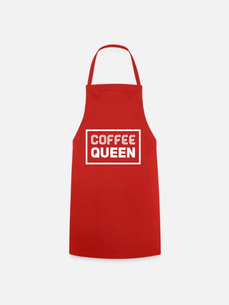 Kaffe Spruch - Kochschürze - Rot