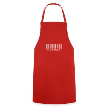 Fabriqué en Pologne - Pologne - Pologne - Code-barres - Dash - Tablier de cuisine - rouge - Devant - AI Model Male 185 dark (185cm)