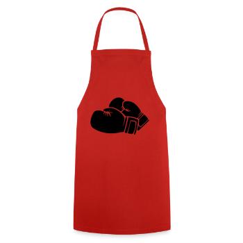 Boxhandschuhe - Kochschürze - Rot - Vorne - AI Model Male 185 dark (185cm)