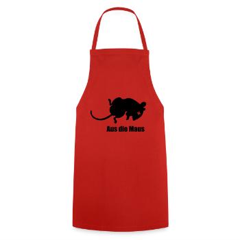 From the mouse - Cooking Apron - red - Front - AI Model Male 185 dark (185cm)